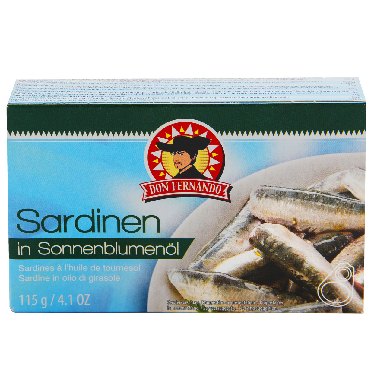 D.Fernando Sardiineja auringonkukka&#246;ljyss&#228; 115g
